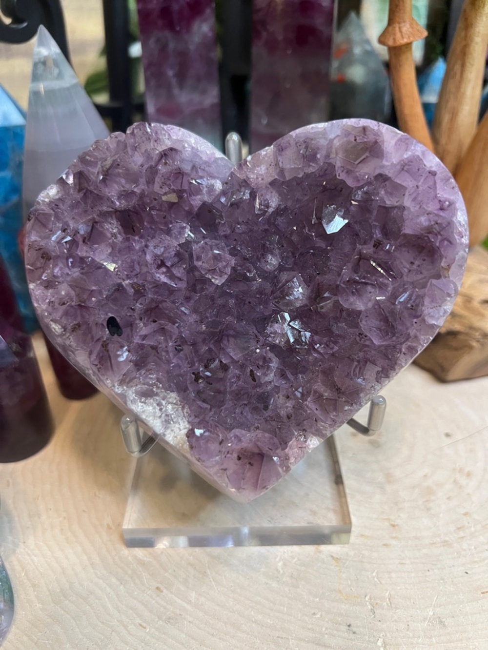 Brazilian amethyst heart